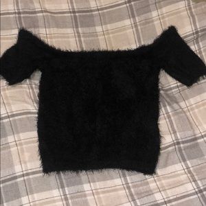 NWOT FOREVER 21 Fuzzy Off the Shoulder Top